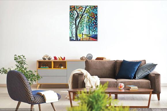 Quadros Pintura Paisagem Caminhada no Parque Black Friday