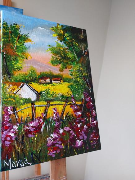 Quadros Pintura Paisagem Campo Lírios do Campo Black Friday