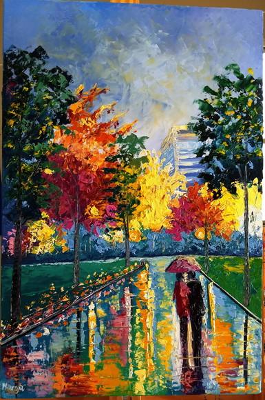 Quadros Pintura Paisagem Urbana Central Park Black Friday