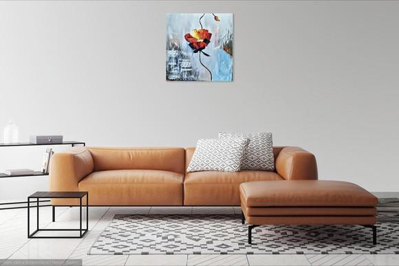 Quadros Pintura Tela Abstrato Moderno Papoulas Black Friday