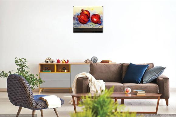 Quadros Pintura Tela Cozinha Gourmet Sala de Jantar Romãs