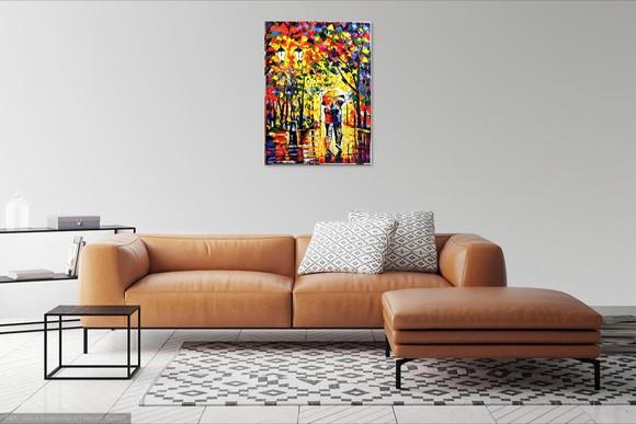 Quadros Pintura Tela Paisagem Urbana Namorados Black Friday