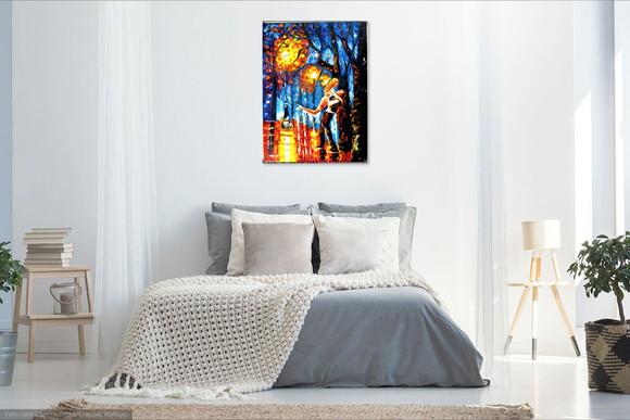 Quadros Pintura Tela Paisagem Urbana Casal Love Black Friday