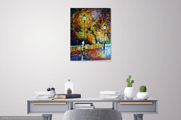 Quadros Pintura Tela Urbana Abstrato Bicicleta Black Friday