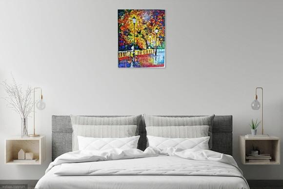 Quadros Pintura Tela Urbana Abstrato Bicicleta Black Friday