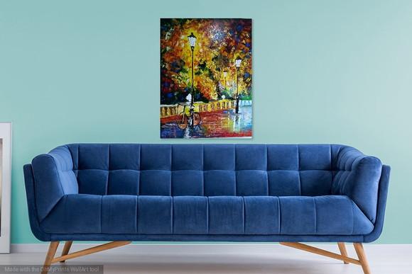 Quadros Pintura Tela Urbana Abstrato Bicicleta Black Friday