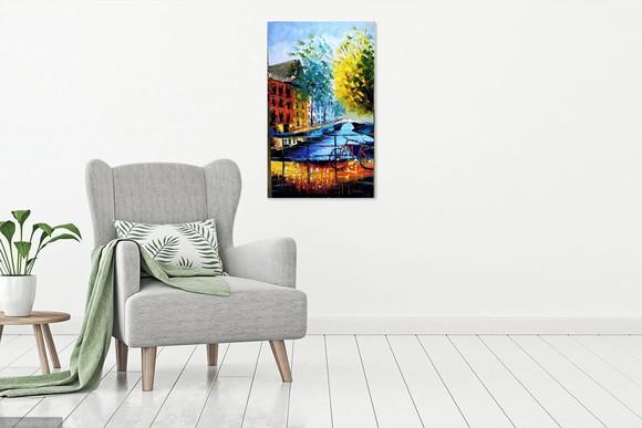 Quadros Pintura Tela Urbana Amsterdam Holanda Black Friday
