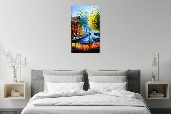 Quadros Pintura Tela Urbana Amsterdam Holanda Black Friday