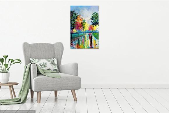 Quadros Pintura Urbana Abstrato Moderno Casal Black Friday
