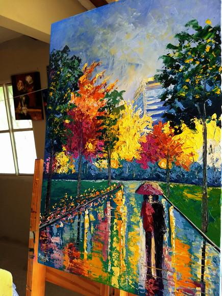 Quadros Pintura Urbana Abstrato Moderno Casal Black Friday