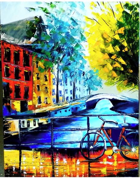 Quadros Pintura Urbana Amsterdam Holanda Black Friday