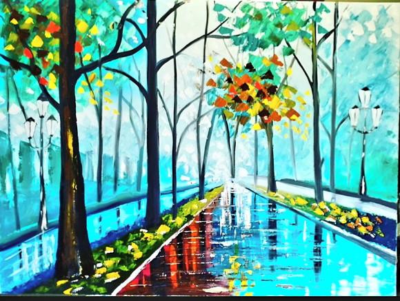 Quadros Pintura Urbana Depois da Chuva Black Friday