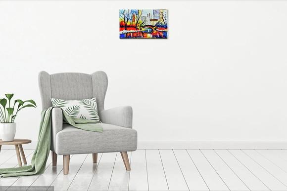 Quadros Pintura Urbana New York Central Park Black Friday