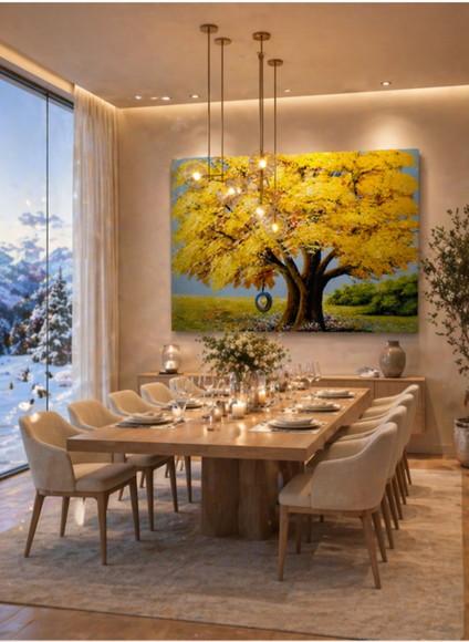 Quadros Sala e Quarto Paisagem Ipê Amarelo Presente de Natal