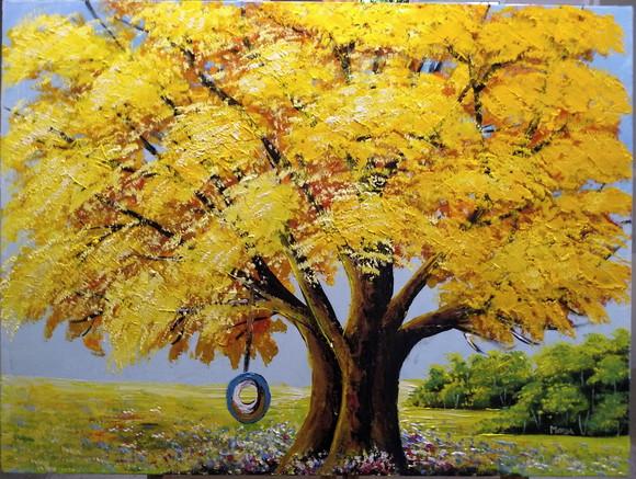 Quadros Sala e Quarto Paisagem Ipê Amarelo Presente de Natal