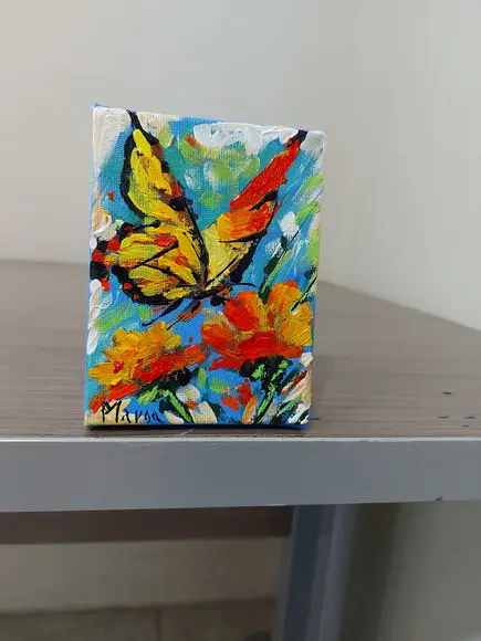 Quadro Abstrato Moderno Borboleta Presente de Natal