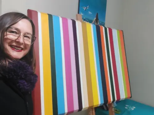 Quadro Abstrato Pronta Entrega Presente de Natal