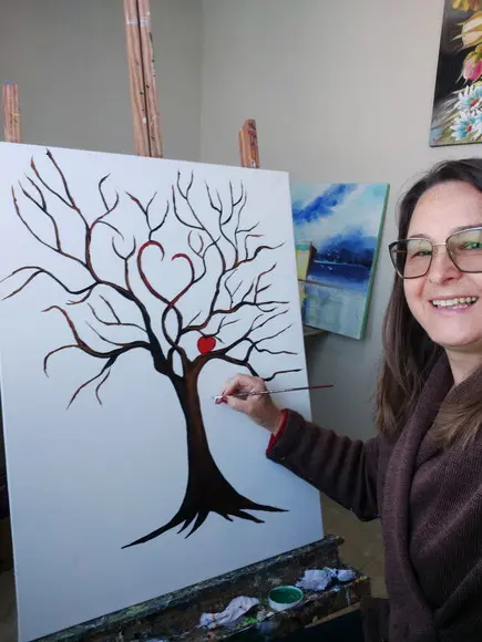 Quadro Árvore de Digitais para Casamento Presente de Natal