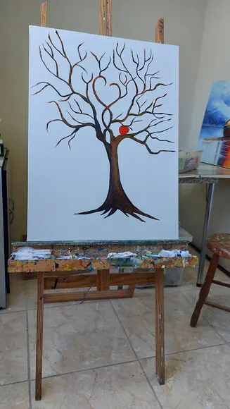 Quadro Árvore de Digitais para Casamento Presente de Natal