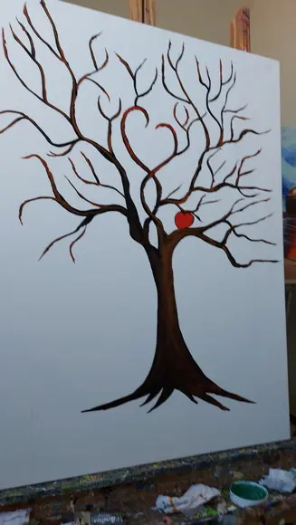 Quadro Árvore de Digitais para Casamento Presente de Natal