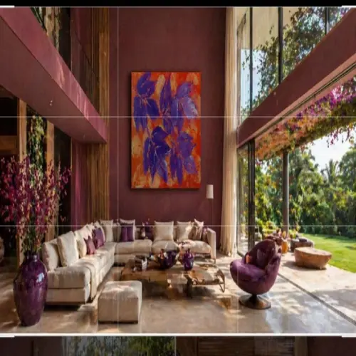 Quadro Decorativo Abstrato Moderno Folhas Presente de Natal