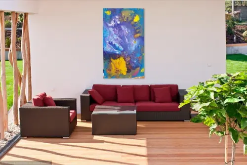 Quadro Decorativo Abstrato Moderno Pouring Presente de Natal