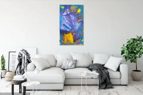 Quadro Decorativo Abstrato Moderno Pouring Presente de Natal