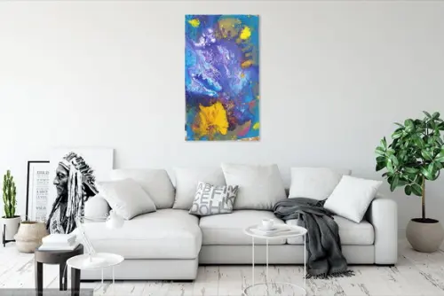Quadro Decorativo Abstrato Moderno Pouring Presente de Natal