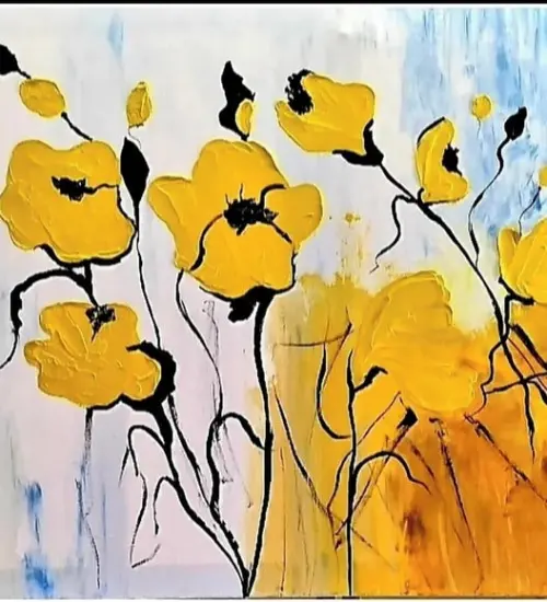Quadro Decorativo Floral Abstrato Moderno Presente de Natal