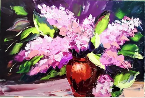Quadro Decorativo Floral Abstrato Moderno Presente de Natal