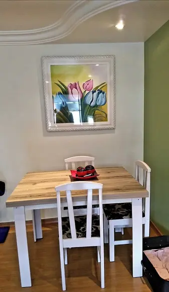 Quadro Decorativo Floral Tulípas Coloridas Presente de Natal