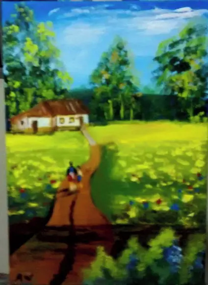 Quadro Decorativo Paisagem Caminho de Casa Presente de Natal