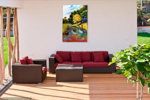 Quadro Decorativo Paisagem Meninos do Rio Presente de Natal