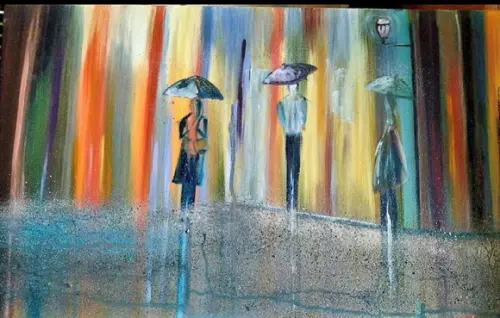 Quadro Decorativo Paisagem Urbana Neblina Presente de Natal
