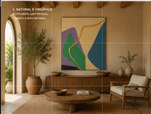 Quadro Decorativo para Quarto e Sala Pintura Orgânica