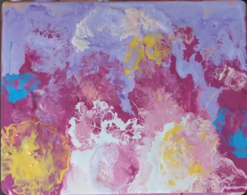Quadro Decorativo para Sala e Quarto Pouring Fluido Abstrato