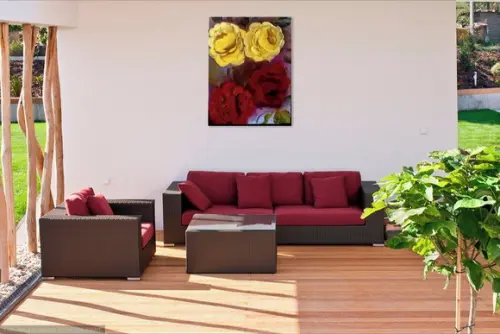 Quadro Decorativo para Sala e Quarto Rosas Presente de Natal