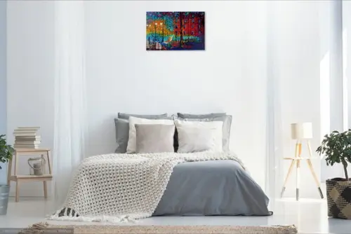 Quadro Decorativo Pintura em Tela Meninos Jogando Bola