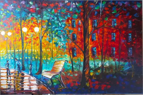 Quadro Decorativo Pintura em Tela Meninos Jogando Bola