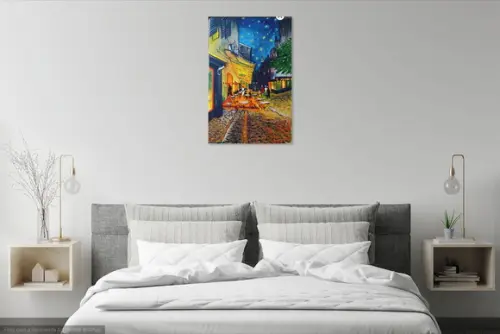Quadro Decorativo Pintura em Tela Paisagem Urbana Café París