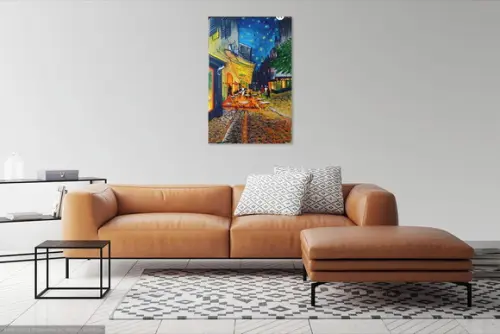 Quadro Decorativo Pintura em Tela Paisagem Urbana Café París