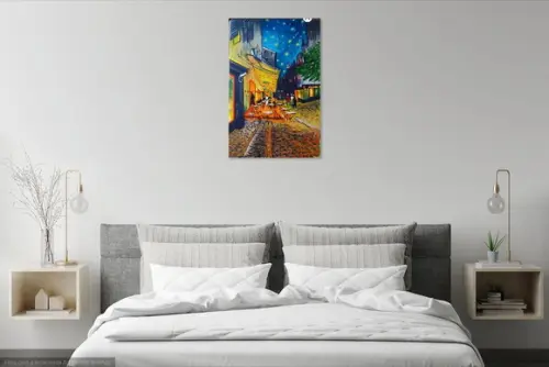 Quadro Decorativo Pintura em Tela Paisagem Urbana París Café