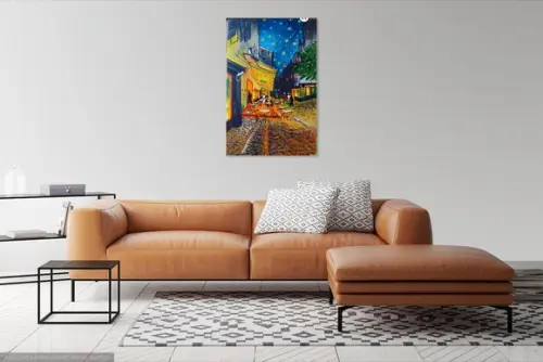 Quadro Decorativo Pintura em Tela Paisagem Urbana París Café