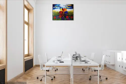 Quadro Decorativo Pintura Tela Amigas Irmãs Colegas Unidas