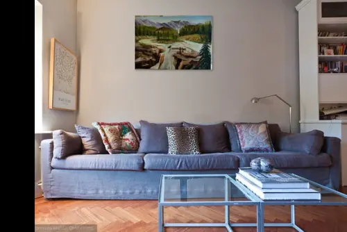 Quadro Decorativo Pintura Tela Paisagem Pinheiros Cachoeira