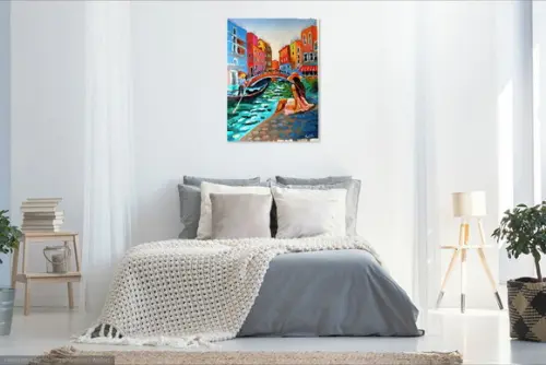 Quadro Decorativos Paisagem Urbana Veneza Presente de Natal