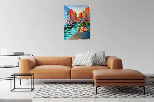 Quadro Decorativos Paisagem Urbana Veneza Presente de Natal