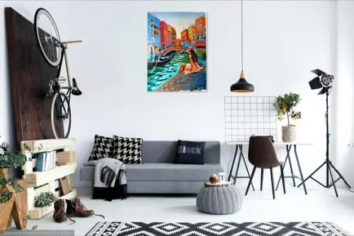 Quadro Decorativos Paisagem Urbana Veneza Presente de Natal