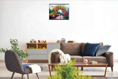 Quadro Grande para Sala e Quarto Arco de Flores Black Friday