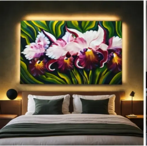 Quadro Grande para Sala e Quarto Orquídeas Presente de Natal